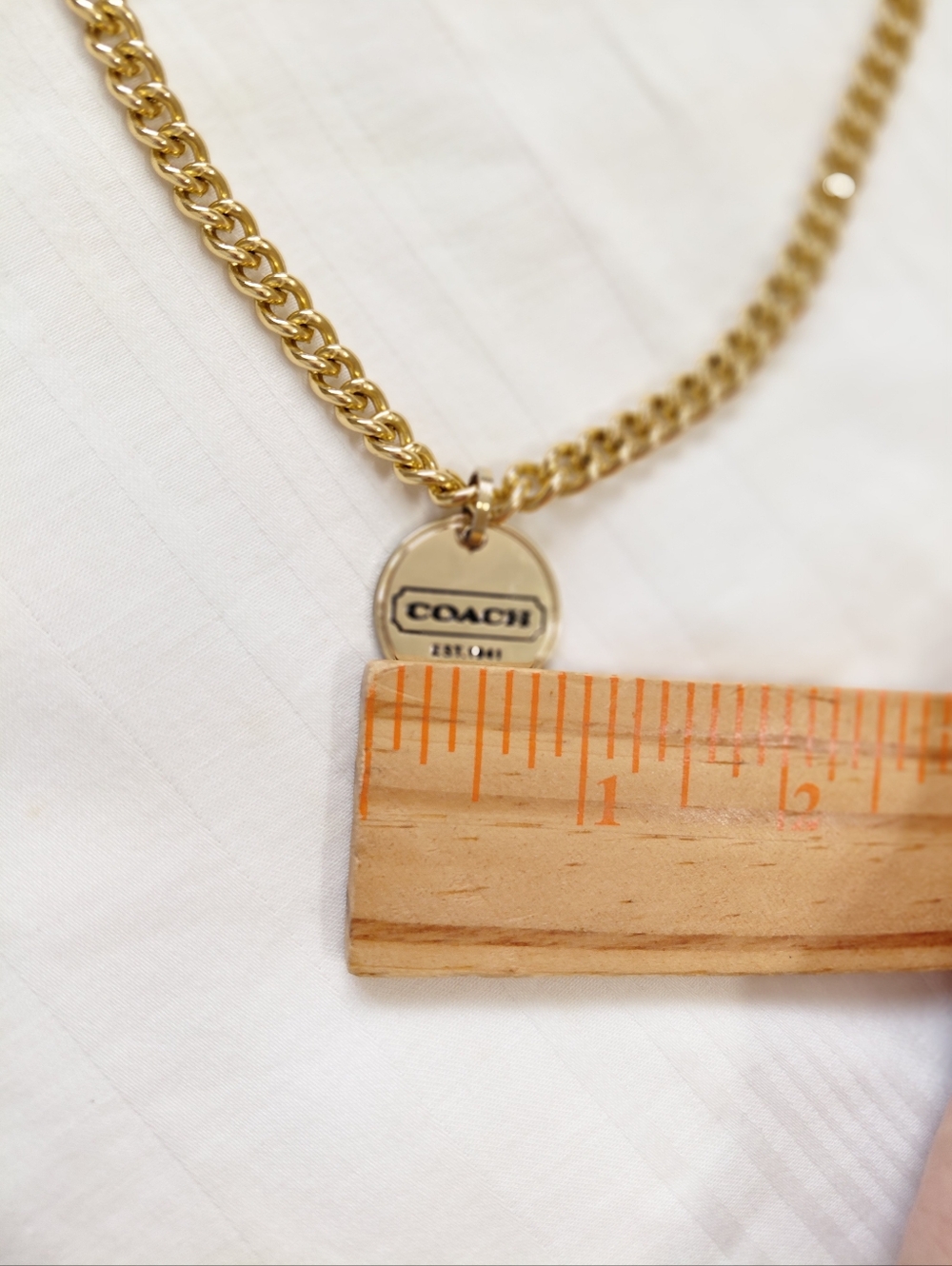 Coach Gold Silver Charm Necklace - Picture 4 of 5